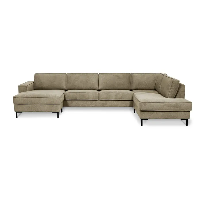 Spacious U-shaped sofa for a large family