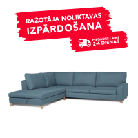 Dīvāns MERLIN SLEEPING (Kreisais stūris, izvelkams) (Zils)