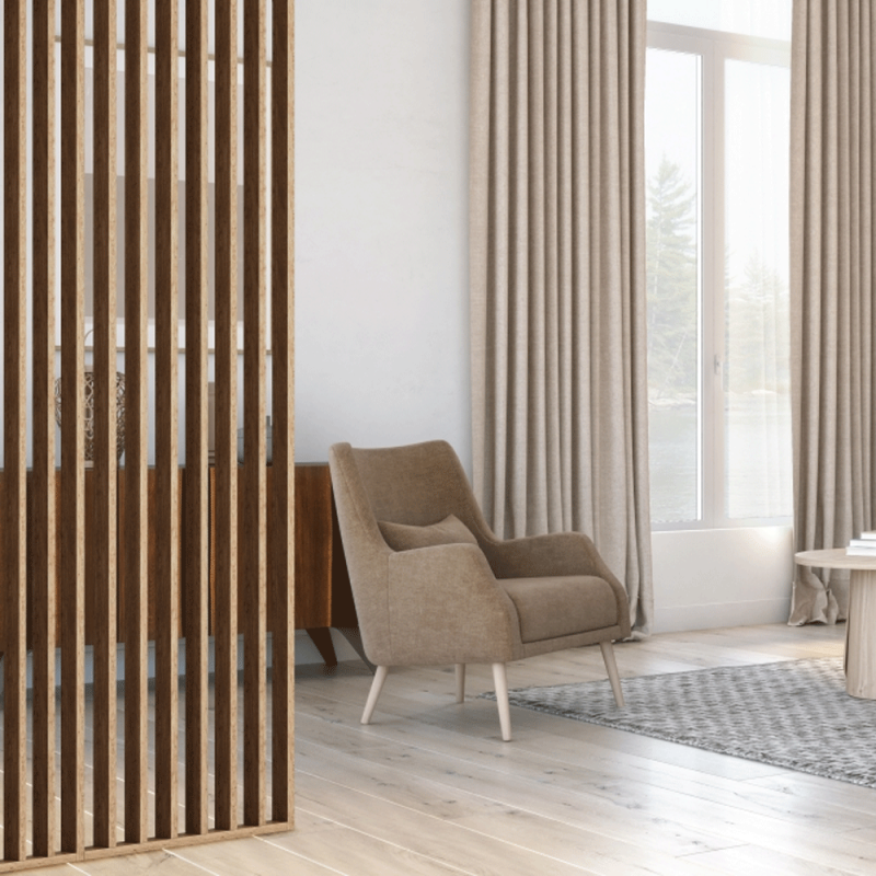 Lamella wooden wall 2750 x 580mm (OAK) (Free Standing)