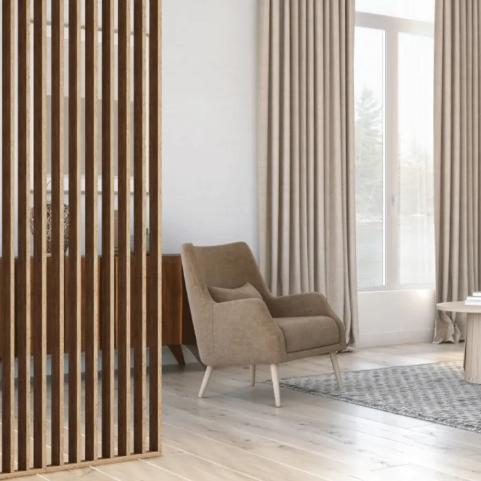 Lamella wooden wall 2750 x 580mm (OAK) (Freestanding)