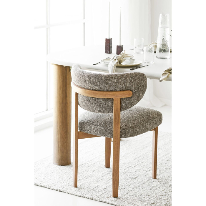 Ēdamistabas krēsls RECCO — krāsa: tumši brūna / dabīgs tonis
