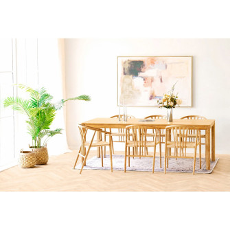 Ēdamgalds BOWEN — krāsa: dabīgs tonis; 220–270–320 × 100 × 75 cm (2202046)