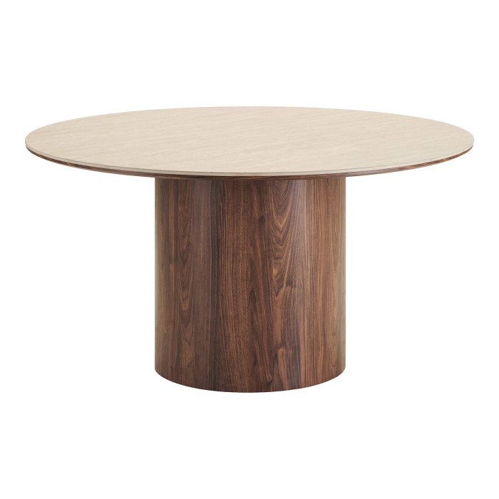 Ēdamgalds DELPHI — krāsa: travertīna imitācija / tumši brūna; 140 × 140 × 76 cm Ēdamgalds DELPHI — krāsa: travertīna imitācija / tumši brūna; 140 × 140 × 76 cm