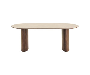 Ēdamgalds DELPHI — krāsa: travertīna imitācija / tumši brūna; 210 × 100 × 76 cm Ēdamgalds DELPHI — krāsa: travertīna imitācija / tumši brūna; 210 × 100 × 76 cm