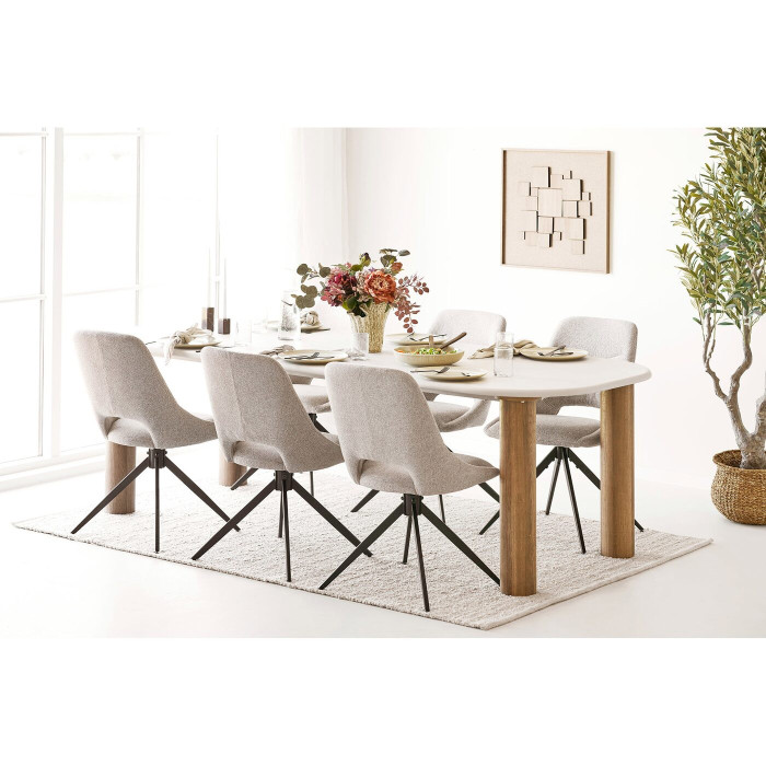 Ēdamgalds FONDI — krāsa: smilšu / brūna; 240 × 100 × 76 cm Ēdamgalds FONDI — krāsa: smilšu / brūna; 240 × 100 × 76 cm