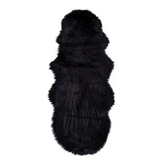 Mākslīgās kažokādas paklājs — krāsa: melna; 180 × 60 × 6,5 cm Mākslīgās kažokādas paklājs — krāsa: melna; 180 × 60 × 6,5 cm