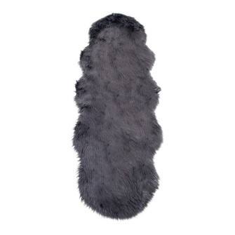 Mākslīgās kažokādas paklājs — krāsa: pelēka; 180 × 60 × 6,5 cm Mākslīgās kažokādas paklājs — krāsa: pelēka; 180 × 60 × 6,5 cm