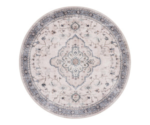 Paklājs HAVANA — krāsa: silti balta / bēša / dūmakaini zila; 200 × 200 cm