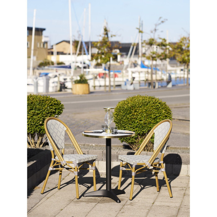 Bistro galds 7501176 — krāsa: balta / melna Bistro galds 7501176 — krāsa: balta / melna