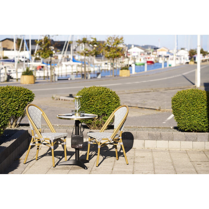 Bistro galds 7501176 — krāsa: balta / melna Bistro galds 7501176 — krāsa: balta / melna