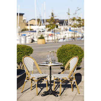 Bistro galds 7501177 — krāsa: balta / melna