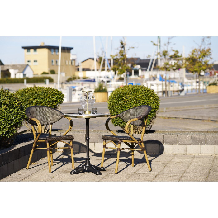 Bistro galds 7501177 — krāsa: balta / melna