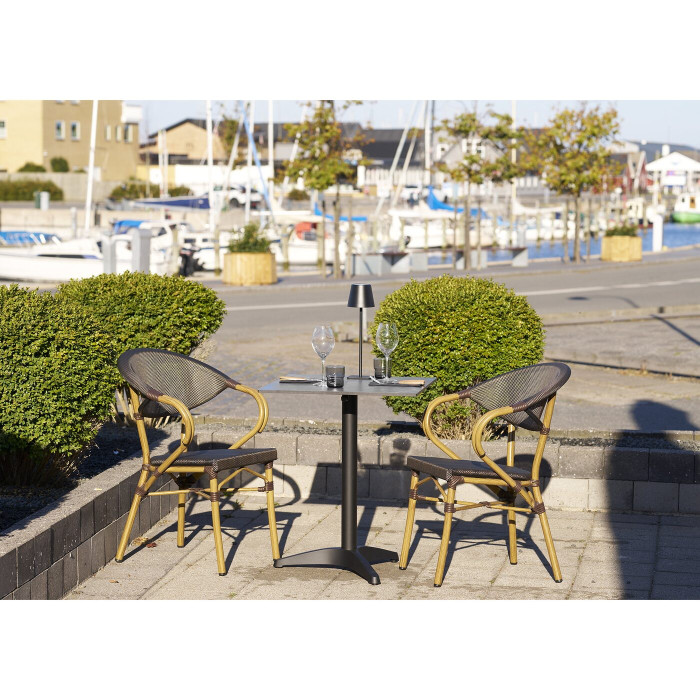 Bistro galds 7501181 — krāsa: pelēka / melna Bistro galds 7501181 — krāsa: pelēka / melna