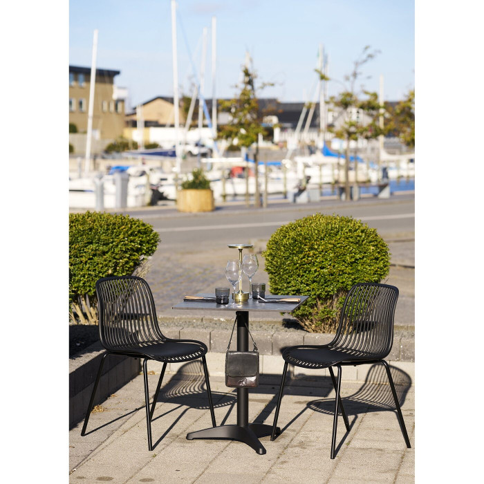 Bistro galds 7501181 — krāsa: pelēka / melna Bistro galds 7501181 — krāsa: pelēka / melna