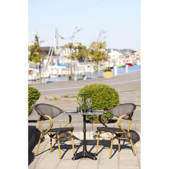 Bistro galds 7501182 — krāsa: pelēka / melna Bistro galds 7501182 — krāsa: pelēka / melna