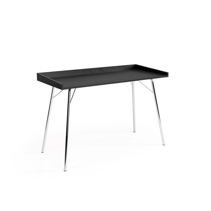 Rašomasis stalas Rayburn — juodas ąžuolas / chromas Rašomasis stalas Rayburn — juodas ąžuolas / chromas