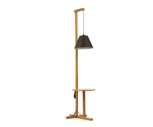 Toršeras su staliuku Floor Lamp Table — ąžuolo spalva / juoda