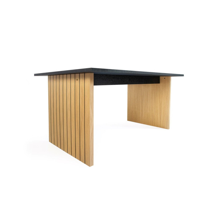 Ēdamgalds Stripe 160 — ozola tonis / melns Ēdamgalds Stripe 160 — ozola tonis / melns